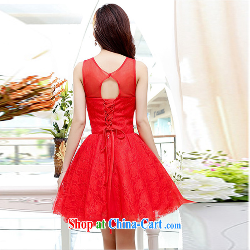 2015 new Korean Beauty Fashion Round collar sleeveless shaggy dress skirt 4 season long wedding dress dresses red M charm, as well as Asia and (Charm Bali), online shopping