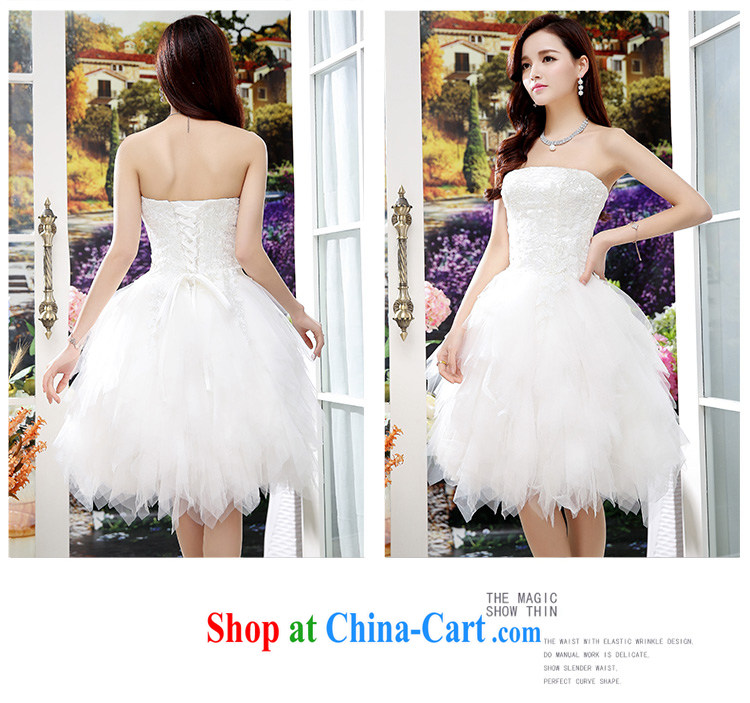 2015 summer edition Korea beauty plastic stylish lace bare chest, long, Shaggy wedding dresses skirt white XL pictures, price, brand platters! Elections are good character, the national distribution, so why buy now enjoy more preferential! Health