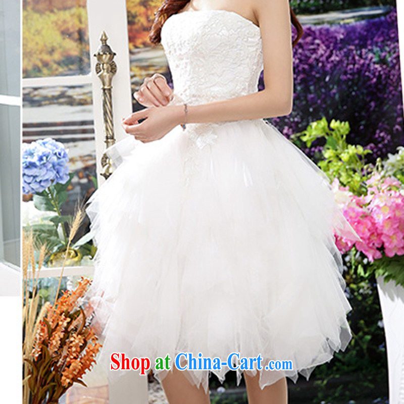 2015 summer edition Korea beauty plastic stylish lace bare chest, long, Shaggy wedding dresses skirt white XL, charm and Asia Pattaya (Charm Bali), online shopping