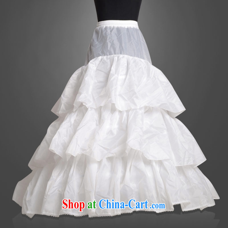DressilyMe gauze ultra-sin 100 hem 3 layer skirt stays elasticated and tether - skirt long 103 cm - White