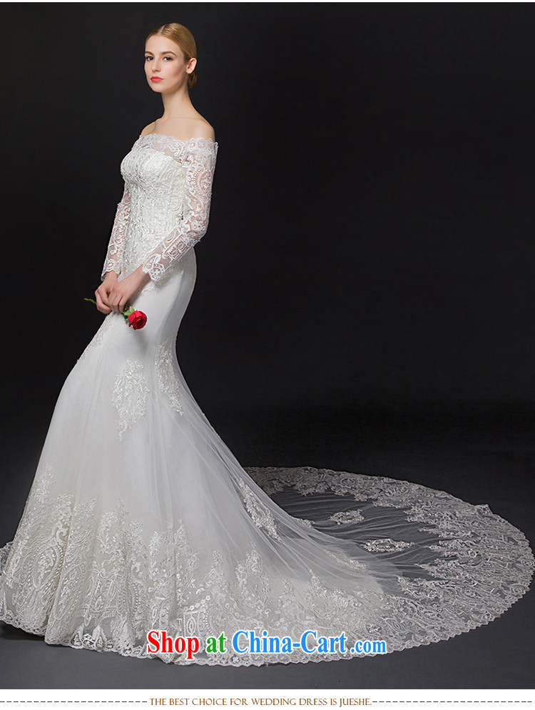 It is not the JUSERE high-end wedding dresses 2015 New Field shoulder long-sleeved wedding crowsfoot tail wedding bridal marriage beauty graphics high-thin white tailored pictures, price, brand platters! Elections are good character, the national distribution, so why buy now enjoy more preferential! Health