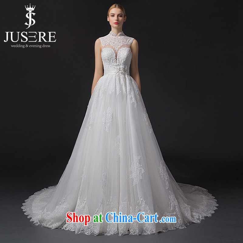 It is the JUSERE high-end wedding dresses 2015 new retro dresses for biological empty small tail bridal wedding dress with wedding white tailored