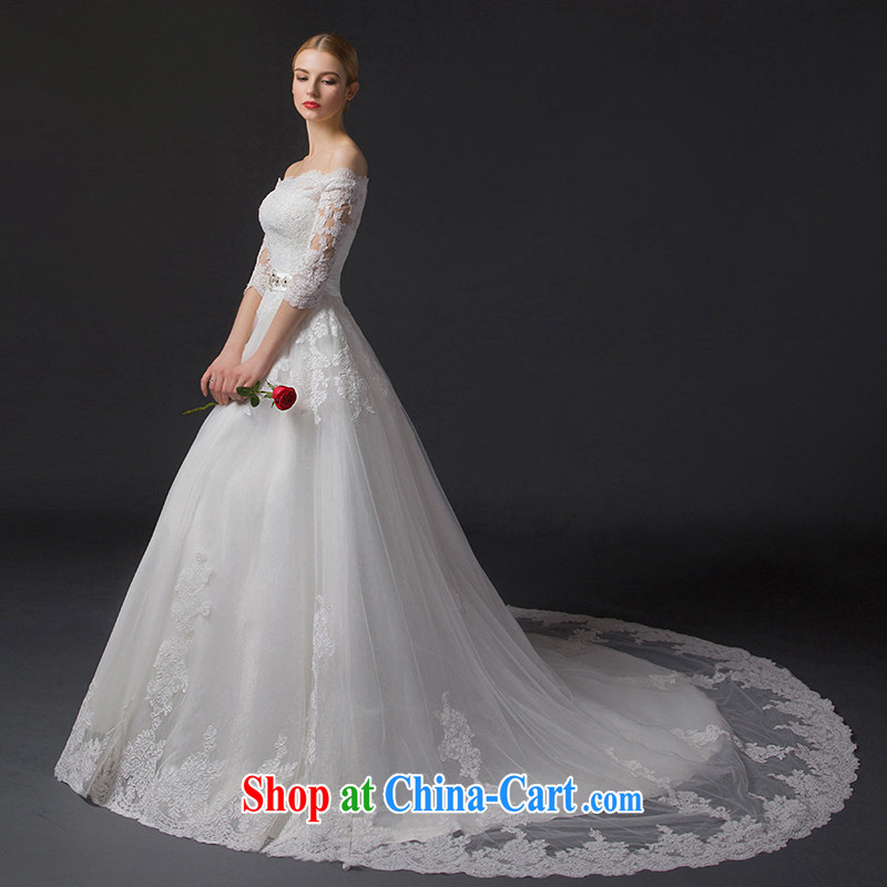 It is not the JUSERE high-end wedding dresses 2015 new, the Field shoulder lace Openwork graphics skinny tail cuff in bridal wedding dress with wedding white tailored, by no means, that, on-line shopping