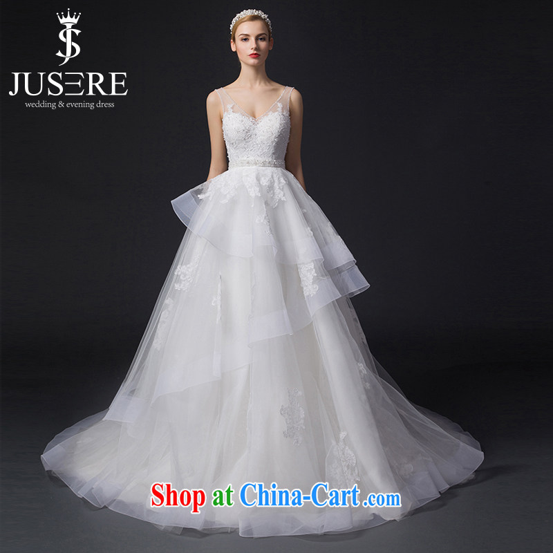 It is not the JUSERE high-end wedding dresses 2015 new dual-shoulder Openwork wiped his chest wedding dresses, Japanese and Korean bridal wedding dress with wedding small trailing white tailored