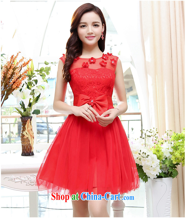 2015 summer edition Korea beauty plastic stylish lace round-collar sleeveless, long, Shaggy wedding dresses skirt red XL pictures, price, brand platters! Elections are good character, the national distribution, so why buy now enjoy more preferential! Health