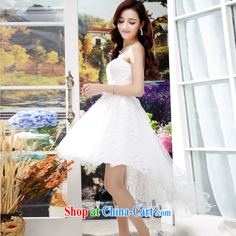 2015 summer edition Korea beauty plastic stylish lace bare chest, long, Shaggy wedding dresses skirt white M, charm and Asia Pattaya (Charm Bali), online shopping
