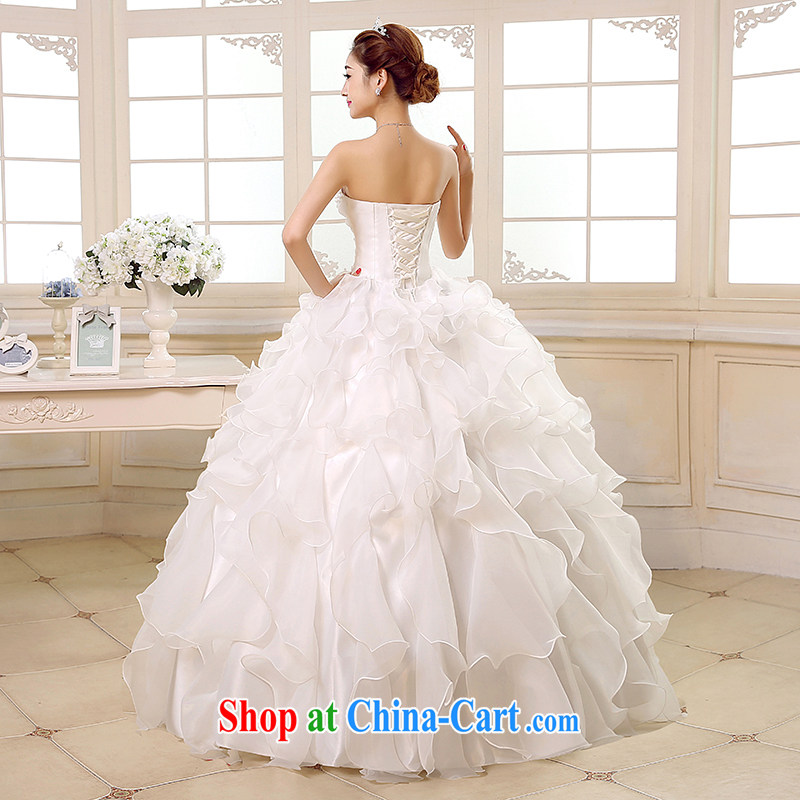 There is a bride Korean version wiped his chest wedding white Princess tie-in with new 2015 bridal gown spring and summer beauty marriage video thin white tailored is not final, embroidered bridal, and shopping on the Internet