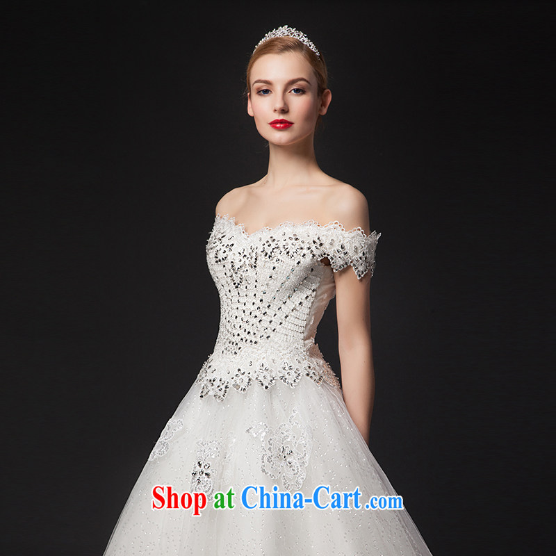 It is not the JUSERE high-end wedding dresses spring 2015 the Field shoulder luxury, Japan, and South Korea wedding bridal wedding dress tail wedding white tailored, is by no means set, shopping on the Internet