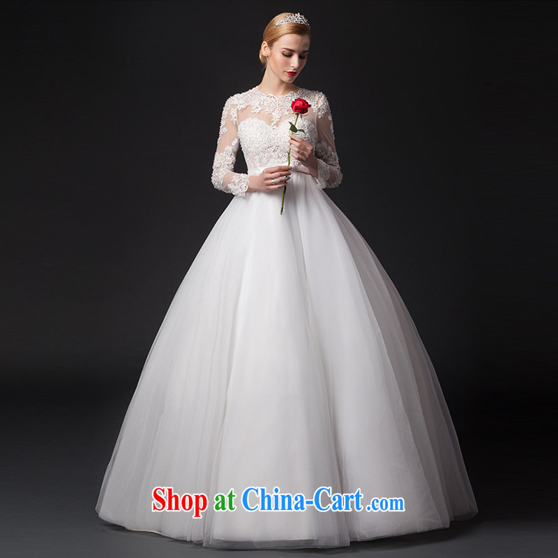 is by no means a JUSERE high-end wedding dresses 2015 new paragraph to align their wedding long-sleeved transparent lace Princess dress by Home Sweet shaggy skirts long-sleeved wedding dresses white tailored, by no means, and, shopping on the Internet