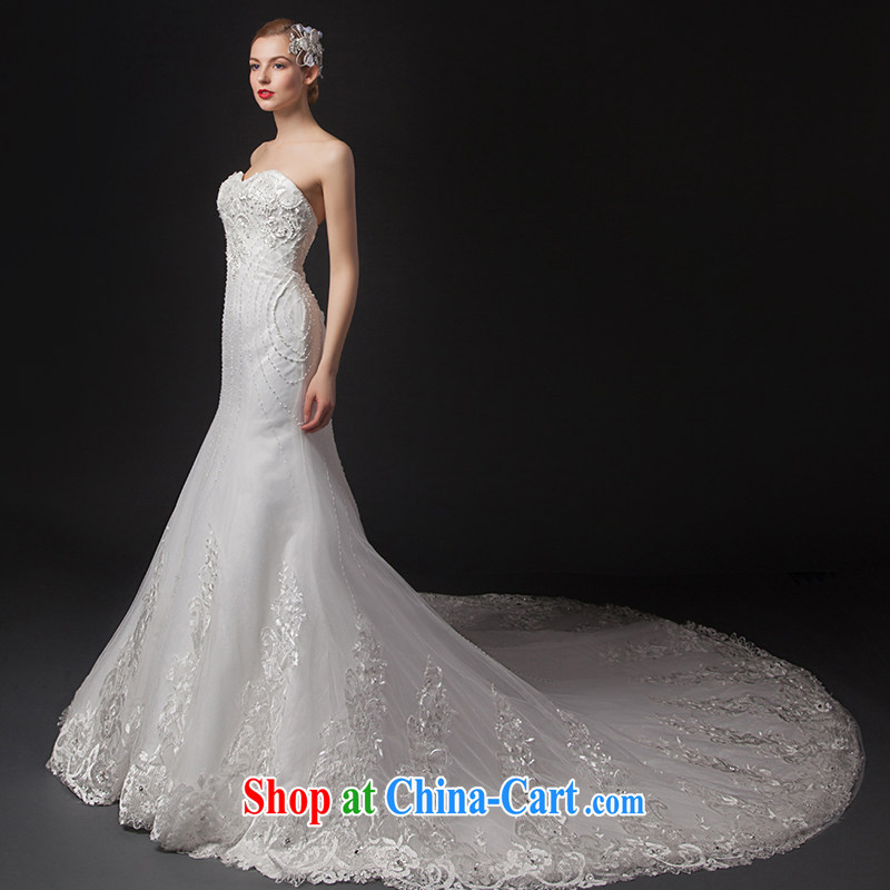 It is not the JUSERE high-end wedding dresses 2015 new crowsfoot wedding elegant wiped his chest lace-tail wedding beauty graphics thin white tailored, by no means, and shopping on the Internet