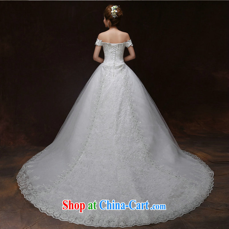 It is also optimized their bridal wedding dresses with drag and drop, the new 2015 Korean-style spring field shoulder trendy code graphics thin lace drill XS 8222 white XXL, optimize color swords into plowshares, and shopping on the Internet