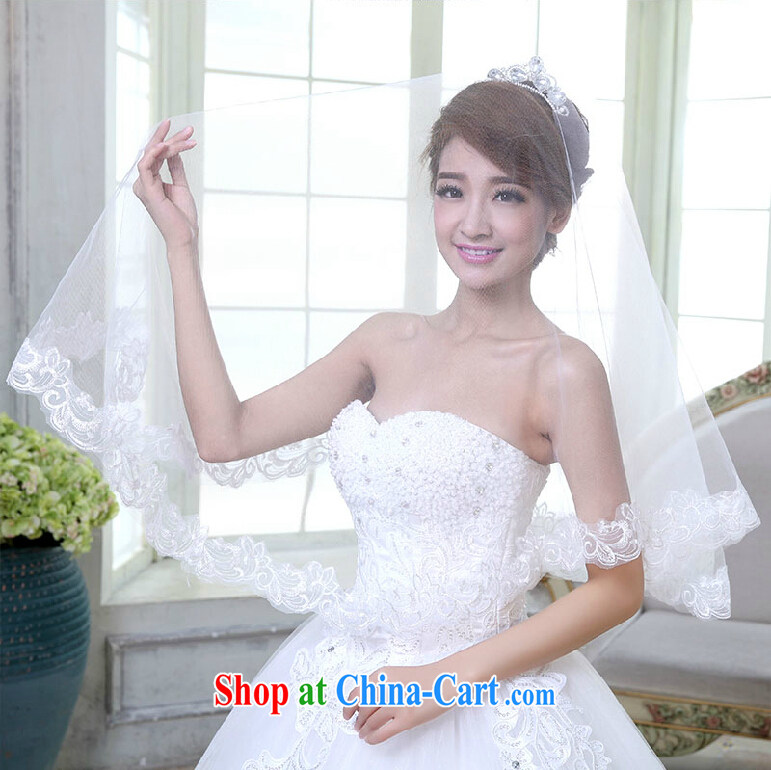 Bridal head yarn boutique head yarn plain lace and yarn bridal accessories 2015 new white 60 - 80 CM, clean comics, and shopping on the Internet