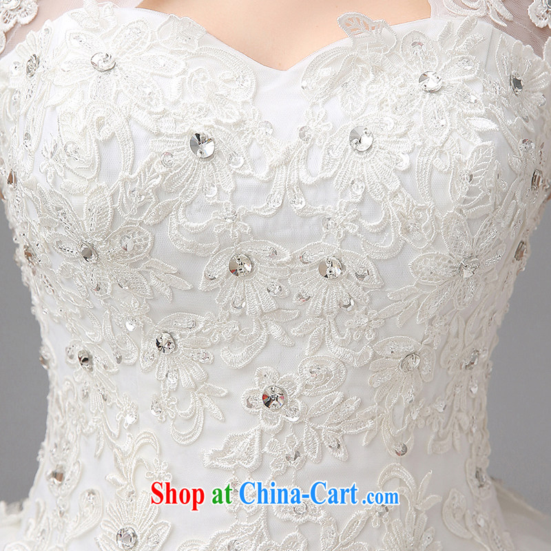 The United States, wedding dresses 2015 new lace flowers retro field shoulder Korean sweet Princess package shoulder and collar marriages H - 78 white XXL, AIDS, and the United States (Imeinuo), online shopping