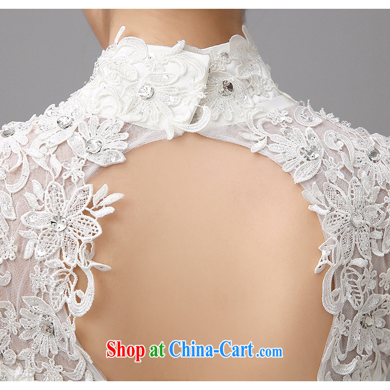 The United States, wedding dresses 2015 new lace flowers retro field shoulder Korean sweet Princess package shoulder and collar marriages H - 78 white XXL, AIDS, and the United States (Imeinuo), online shopping