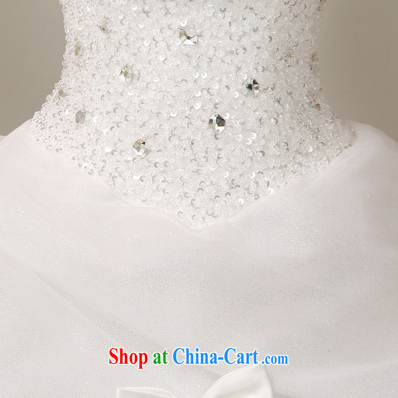The United States, wedding dresses 2015 spring and summer water drilling wiped his chest bow-tie lace parquet tied with Korean version with Princess bride wedding H - 49 white XXL, AIDS, and the United States (Imeinuo), online shopping