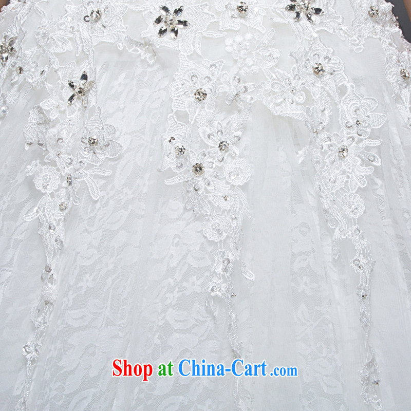 bare chest wedding with new summer 2015, Korean bridal wedding dresses tied with sweet simplicity and beauty video thin spring white XXL, blooming crazy (chunhuaqiuyue), shopping on the Internet