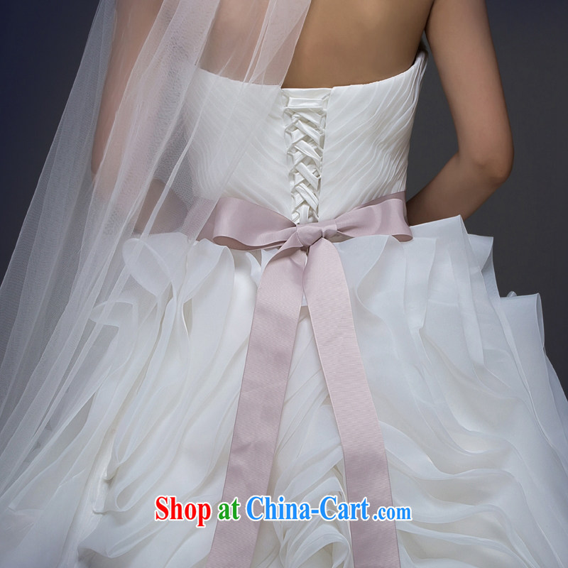 Bride With wedding dresses marriage new 2015 wiped chest strap small tail graphics thin European and American style spring and summer, Tail, XXL, blooming Crazy (chunhuaqiuyue), shopping on the Internet
