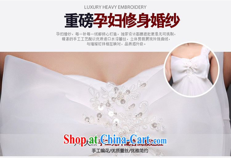 Korean pregnant women wedding dresses high waist 2015 new spring bride single shoulder with thick mm video thin shaggy dress summer white XXL pictures, price, brand platters! Elections are good character, the national distribution, so why buy now enjoy more preferential! Health