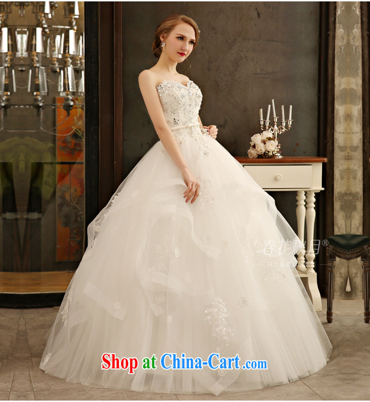 Blooming crazy with wedding dresses 2015 new spring and summer Korean wiped chest wedding bridal gown shaggy yarn drill white XXL pictures, price, brand platters! Elections are good character, the national distribution, so why buy now enjoy more preferential! Health