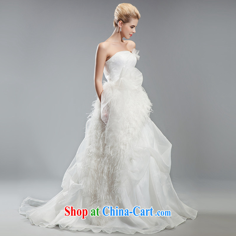 Love, Ms Audrey EU Yuet-mee, RobinIvy), Japan, and the Republic of Korea wedding dresses 2015 spring and summer new erase chest feather tail marriages H 34,539 white advanced customization (25 Day Shipping), Paul love, Ms Audrey EU, and shopping on the In