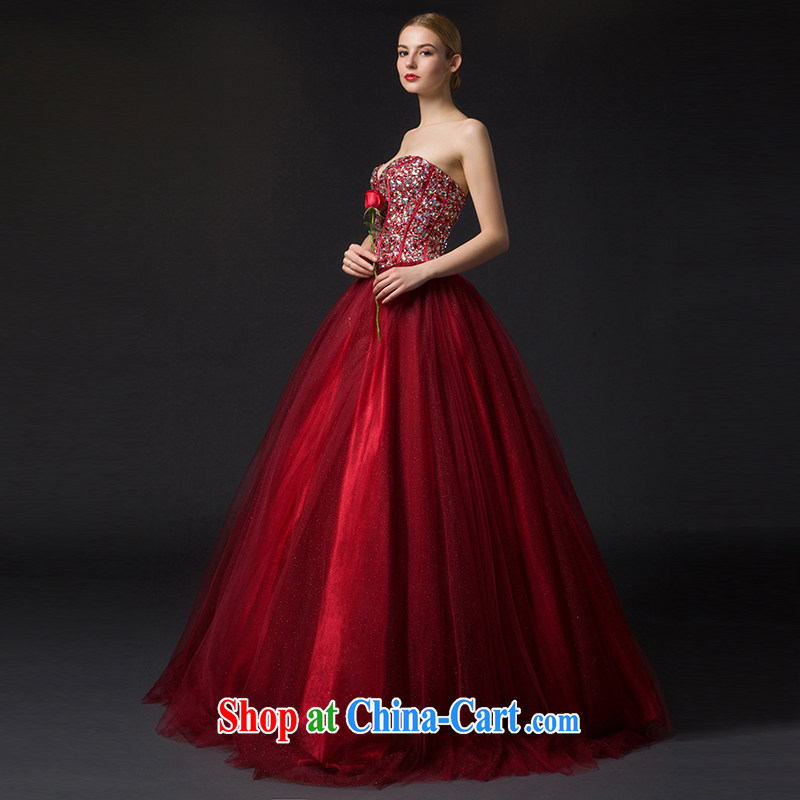 It is not the JUSERE high-end wedding dresses color dresses the Stage service 2015 wiped his chest, Japan, and South Korea wedding bridal wedding dress with wedding deep red tailored, by no means, and shopping on the Internet
