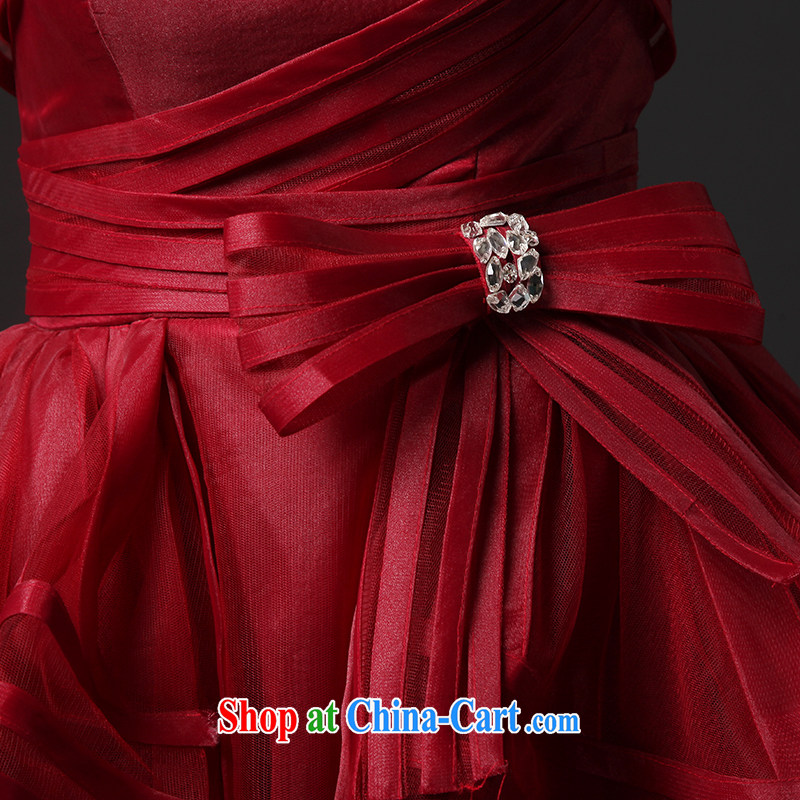 It is not the JUSERE high-end wedding dresses color dresses the Stage service 2015 wiped his chest, Japan, and South Korea wedding before after short-tail wine red tailored, is by no means set, shopping on the Internet