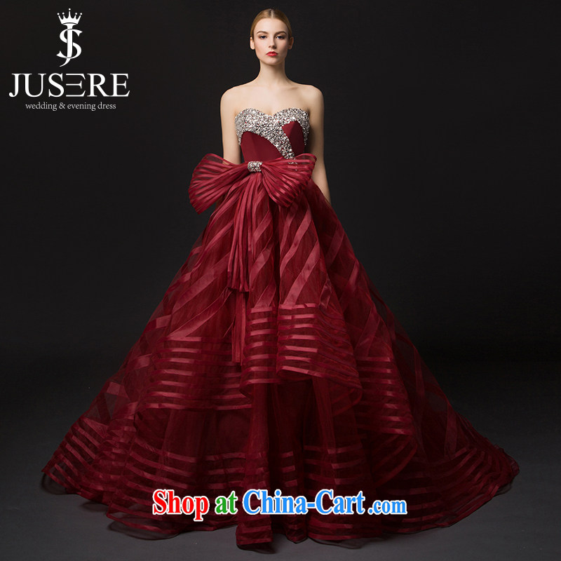 It is not the JUSERE high-end wedding dresses also presided over by Stage service spring 2015 the shoulder wedding dresses, Japan, and South Korea wedding bridal marriage deep red tailored