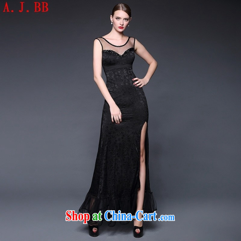 Black butterfly European site 2015 new summer crowsfoot lace beauty and stylish and elegant evening dress dresses W 0282 red are code, A . J . BB, shopping on the Internet