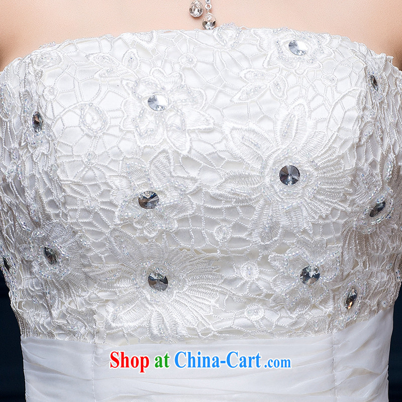 Qi wei summer 2015 new Korean fashion bridal wedding wedding dresses larger graphics thin smears chest strap with shaggy dress wedding white XL, Qi wei (QI WAVE), online shopping