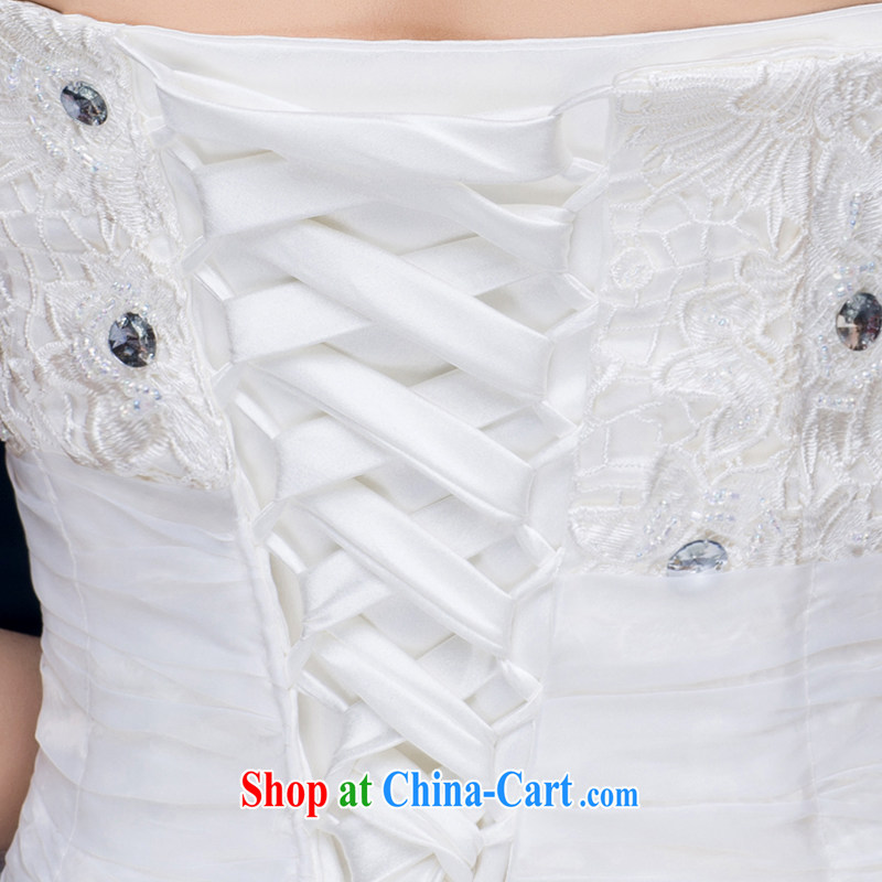 Qi wei summer 2015 new Korean fashion bridal wedding wedding dresses larger graphics thin smears chest strap with shaggy dress wedding white XL, Qi wei (QI WAVE), online shopping