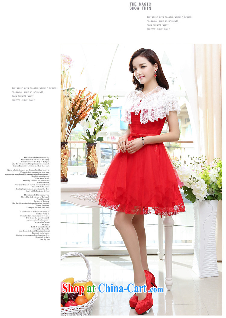 Mu season 2015 new female short dresses shaggy Web yarn short skirts wedding bridal toast dress sister bridesmaid dress 1568 pink S pictures, price, brand platters! Elections are good character, the national distribution, so why buy now enjoy more preferential! Health