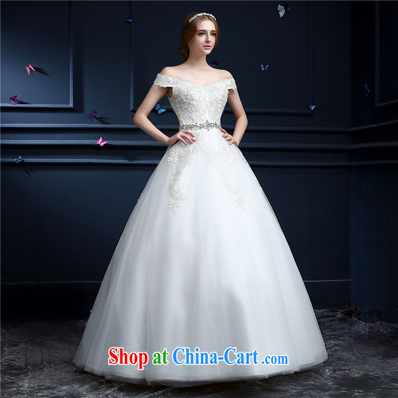 The Champs Elysees, as soon as possible, wedding dresses 2015 spring and summer new Korean layout shoulders with custom Princess brides field shoulder wedding code graphics thin white XXL
