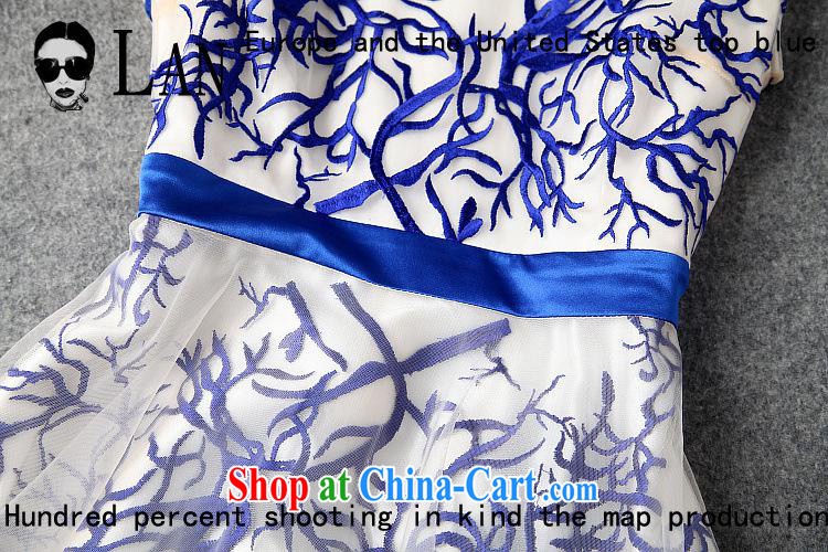 9 month female * 2014 Europe the genuine dress annual meeting moderator dress and embroidery long dress T 1360 blue XL pictures, price, brand platters! Elections are good character, the national distribution, so why buy now enjoy more preferential! Health