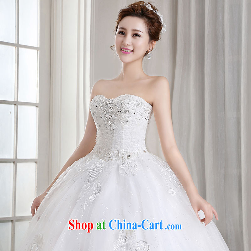 Jubilee 1000 bride's 2015 spring and summer new Korean version Mary Magdalene Beauty Chest graphics thin wood drill stylish lace long-tail wedding H 2001 tail, XL, 1000 Jubilee bride, shopping on the Internet
