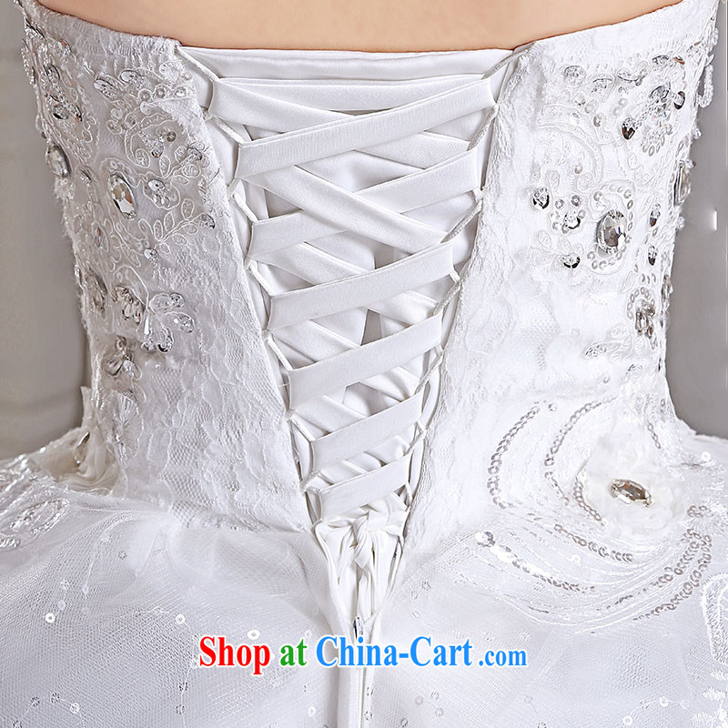 Jubilee 1000 bride's 2015 spring and summer new Korean version Mary Magdalene Beauty Chest graphics thin wood drill stylish lace long-tail wedding H 2001 tail, XL, 1000 Jubilee bride, shopping on the Internet