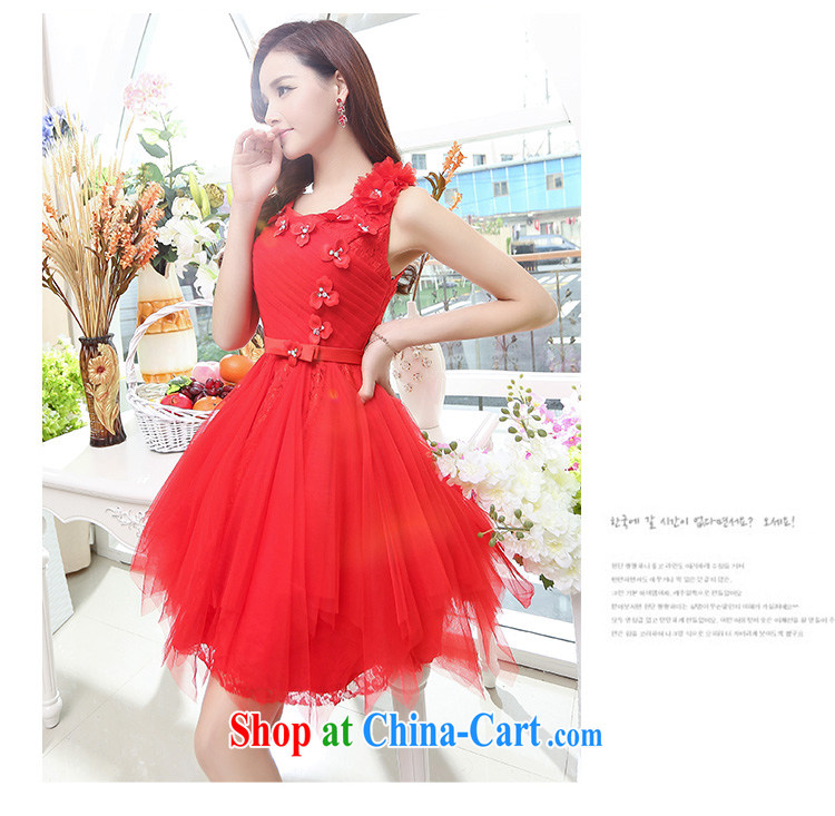 Arrogant season summer 2015 new Korean women waist-cultivating noble magnificent round-neck collar shaggy dress dress dress red S pictures, price, brand platters! Elections are good character, the national distribution, so why buy now enjoy more preferential! Health