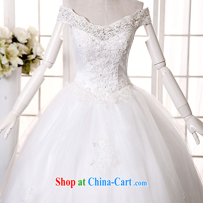 Jubilee 1000 bride's 2015 spring and summer new stylish graphics thin lace the Field shoulder white long-tail bridal wedding dresses H 9236 white tail section/lap to skirt around 1.65 M XXXL, 1000 Jubilee bride, shopping on the Internet