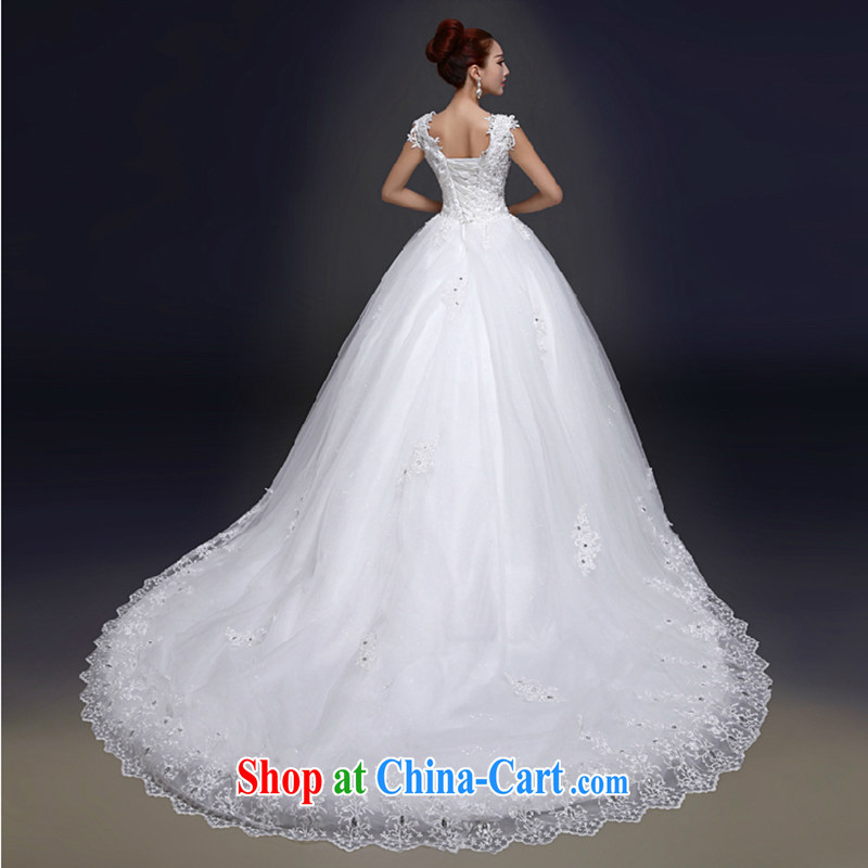 White home about wedding dresses new 2015 summer stylish double-shoulder lace-tail large, wedding band video thin marriages white tailored to contact customer service, white first to about, shopping on the Internet