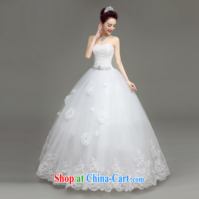According to T-shirt in accordance with the wedding dresses 2015 spring and summer new white tie-erase chest wedding Korean version simplicity with graphics thin marriages wedding wiped off his chest, and XXL, Netherlands in accordance with the law, and,