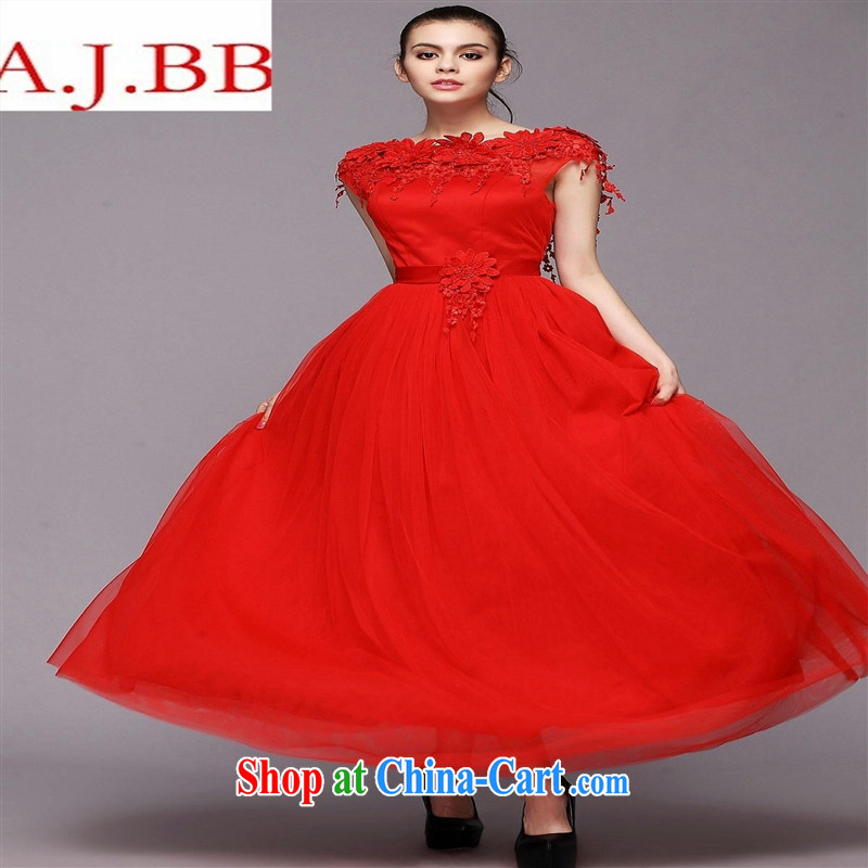 9 month female * 2015 spring and summer new Europe female we'll get married, with beautiful petals neckline wedding 42,804 red XL, A . J . BB, shopping on the Internet