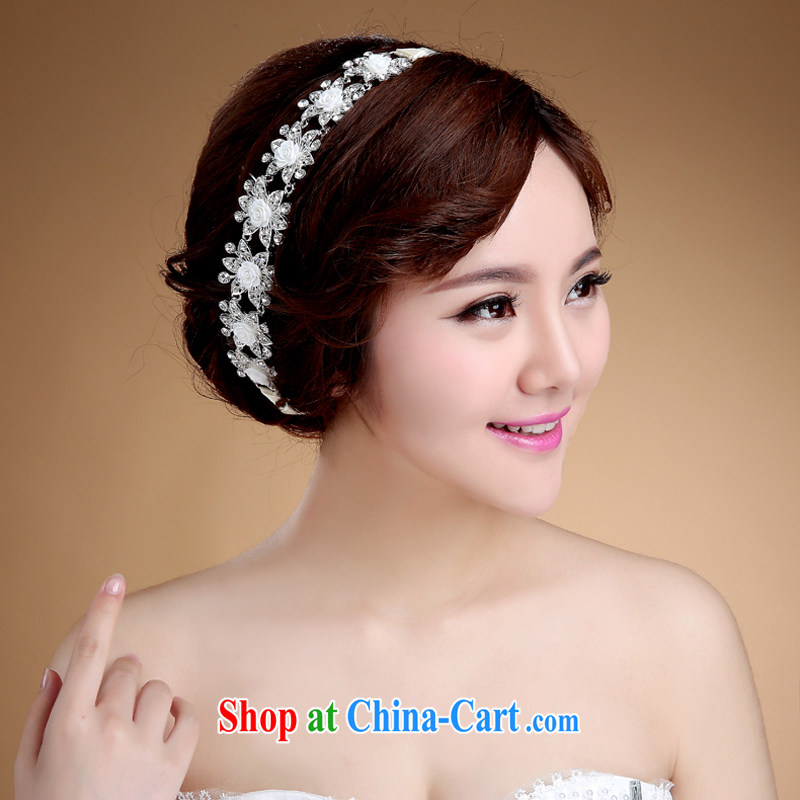 Bridal and flower Korean manual lace white-trim head-dress wedding hair accessories wedding dress with white, my dear Bride (BABY BPIDEB), shopping on the Internet