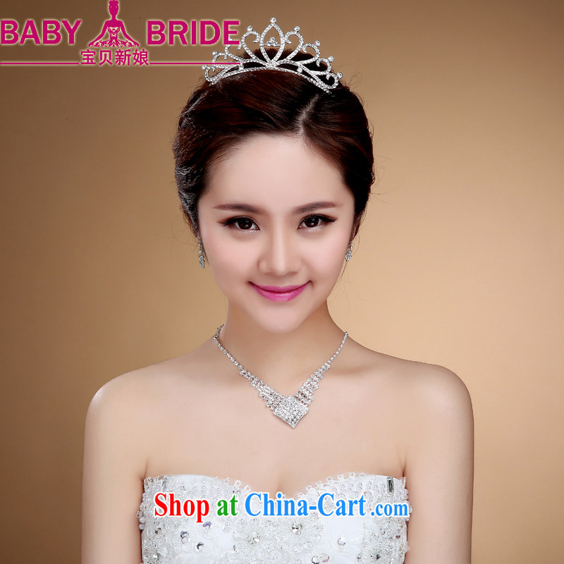 Bridal and wedding accessories flash drill Pearl Crown marriage and trim the trim water drilling the disc brush jewelry white