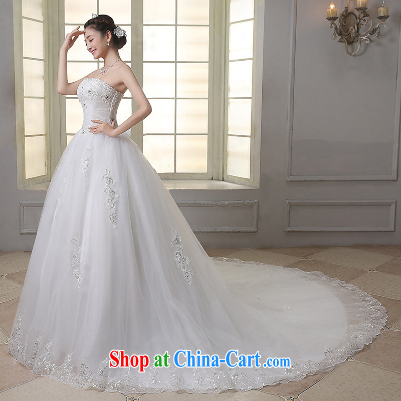 Dream of the day wedding dresses lace bare chest, Japan, and South Korea with 2015 new tail wedding dress tail, S, Dream of the day, shopping on the Internet