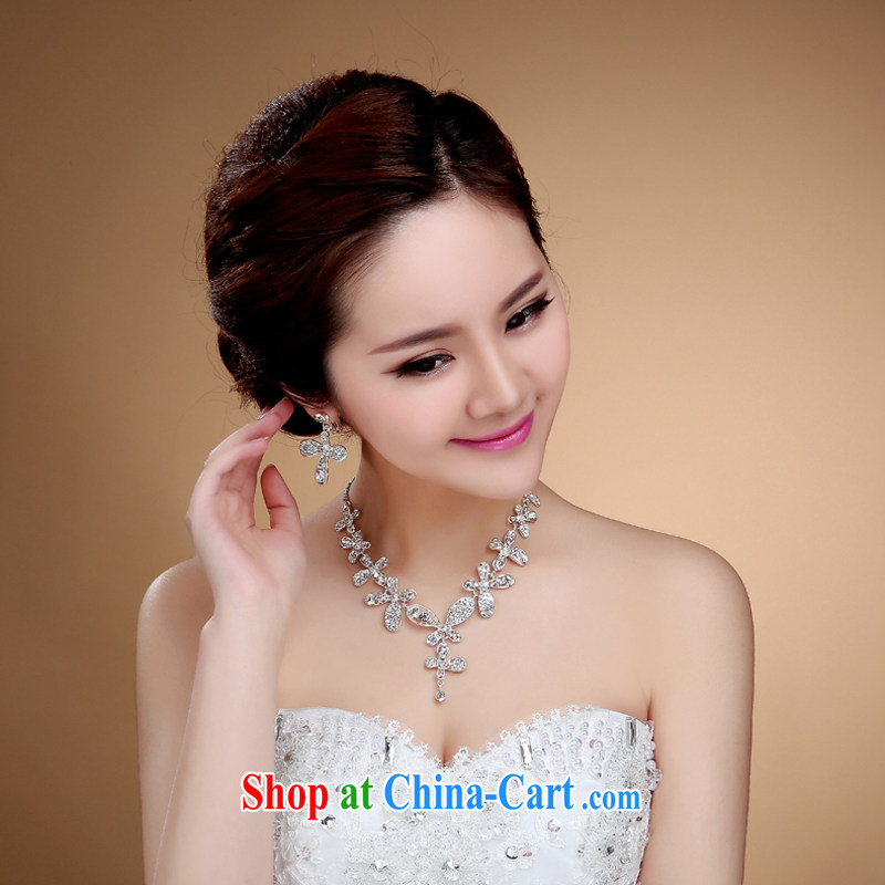 Korean-style wedding jewelry bridal Pearl water Drill Set Link accessories wedding dresses and jewelry white, my dear Bride (BABY BPIDEB), shopping on the Internet
