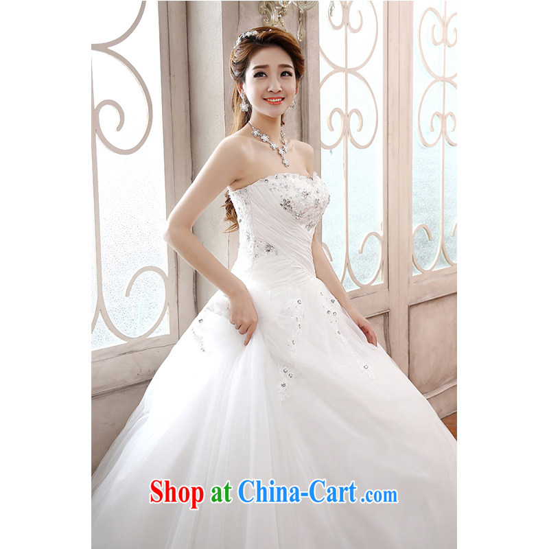 2015 new bare chest tail wedding, beautiful yarn beauty lace tie-classy and simple heart-shaped chest Mary Magdalene married tail wedding white can be customized, beautiful yarn (nameilisha), online shopping