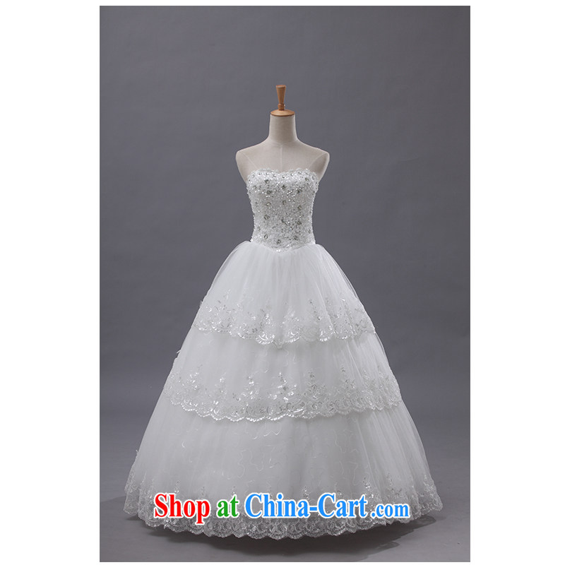 The beautiful yarn wiped his chest, wedding 2015 new luxury with a drill in the bound beauty with graphics thin A with bridal wedding dresses white can be customized, beautiful yarn (nameilisha), online shopping