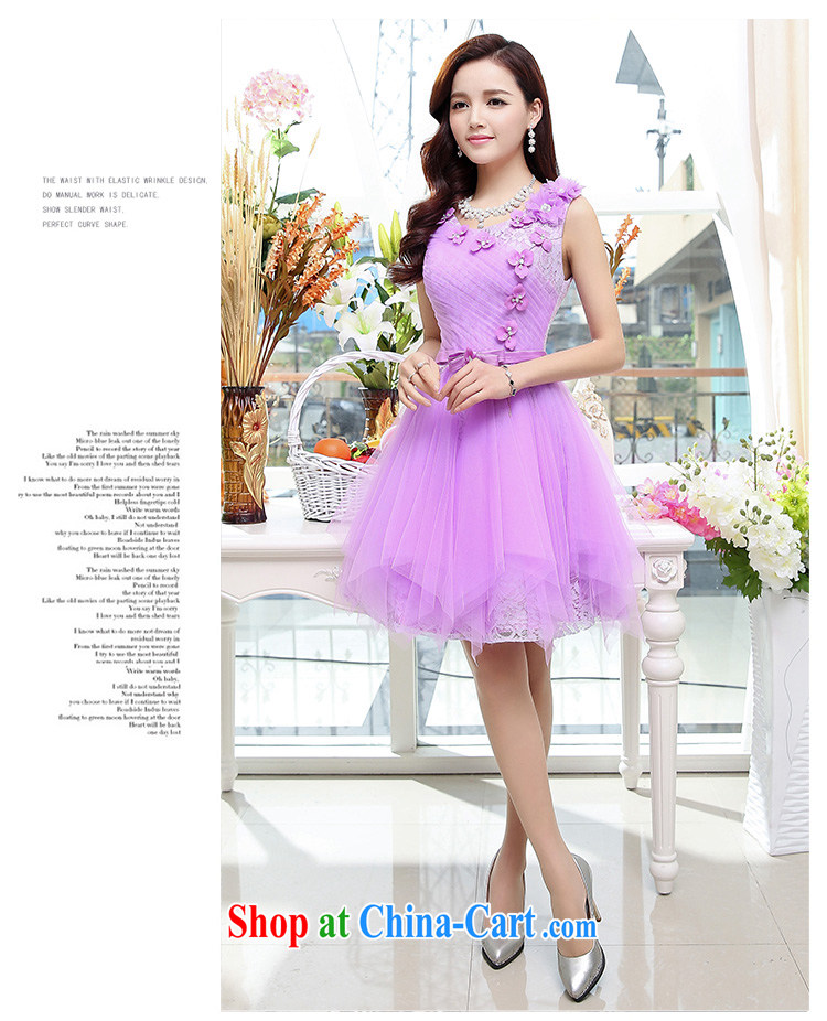 Summer 2015 new Korean girl with a waist and elegant beauty magnificent round-neck collar shaggy dress dress dress purple S pictures, price, brand platters! Elections are good character, the national distribution, so why buy now enjoy more preferential! Health