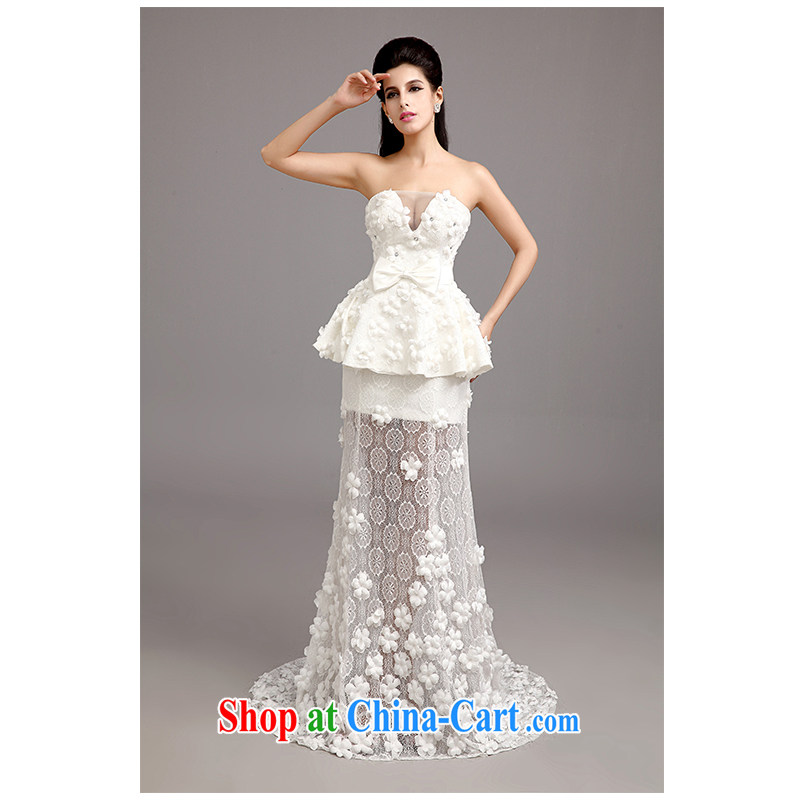 The beautiful yarn new sexy V collar package and small tail lace wedding Korean-style sense of beauty with long, bridal wedding 15 New factory direct white customizable