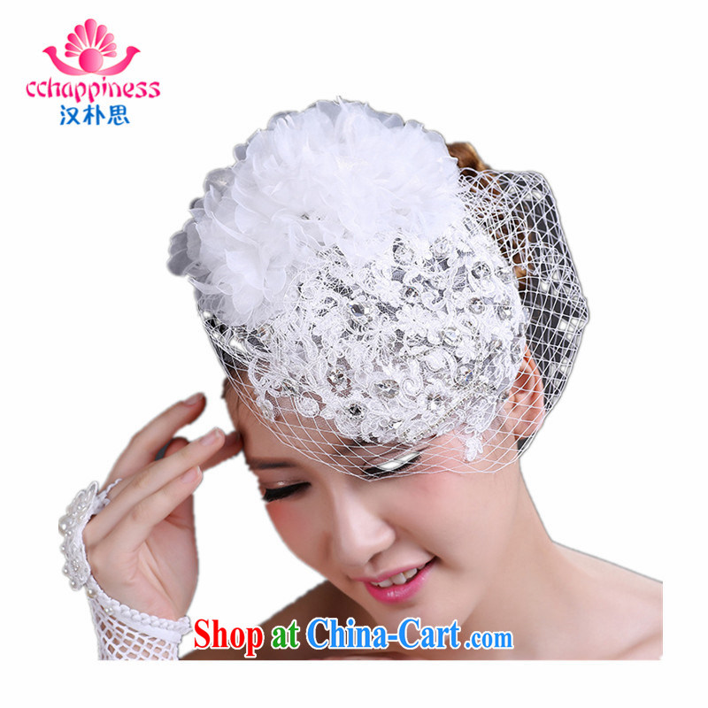 Han Park _cchappiness_ Marriages retro snow-woven Web yarn name-yuan and take manual crystal headdress clip