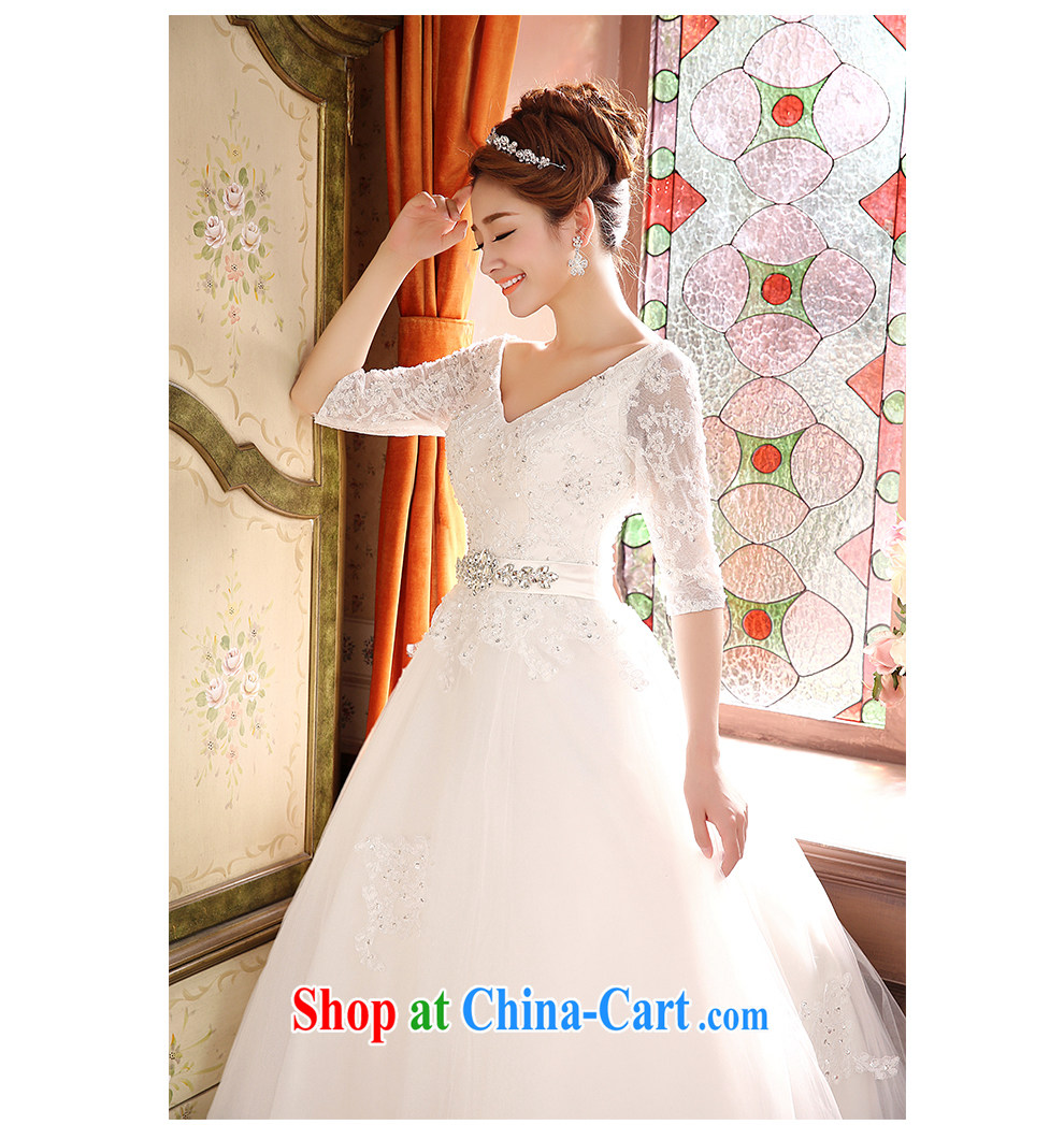 The beautiful yarn a shoulder with wedding 2015 new dual-shoulder V for cultivating lace cuff in A with minimalist straps bridal wedding heydays, direct white customizable pictures, price, brand platters! Elections are good character, the national distribution, so why buy now enjoy more preferential! Health